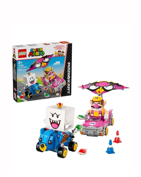 LEGO Super Mario: Mario Kart Wario & King Boo Figures and 2 Drifting Toy 72038