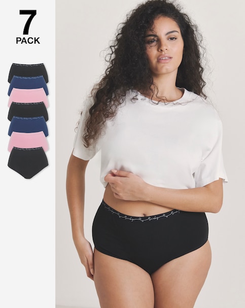 Pretty Secrets (7 Pack) Days Of The Week Full Fit Brief Knickers