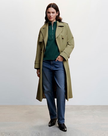 Mango Double-Button Trench