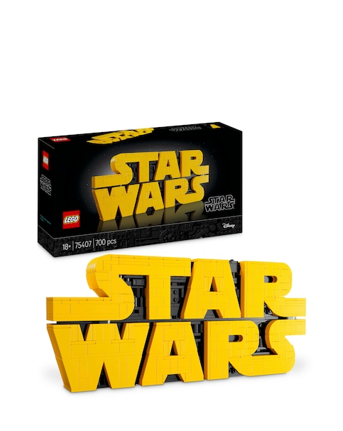 LEGO Star Wars Brick-Built Star Wars Logo Sign, Model Kit for Adults 75407