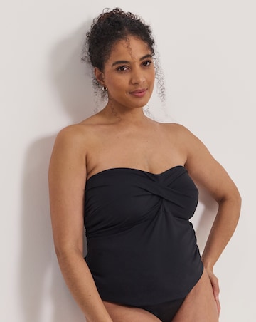 MAGISCULPT Medium Control Twist Front Bandeau Blouson Tankini Top