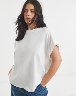White Boxy Pure Cotton T-Shirt