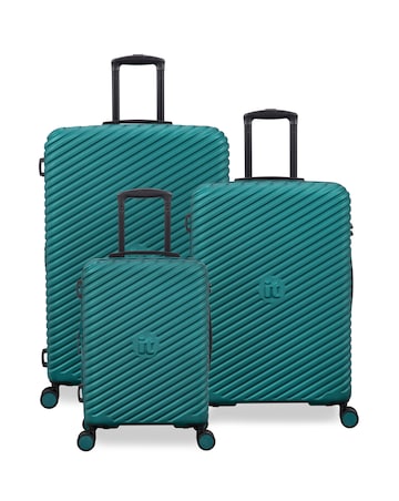 IT Luggage Pleating 3pc Suitcase Set