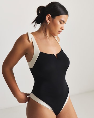 MAGISCULPT Firm Control Contrast Tie Strap Swimsuit