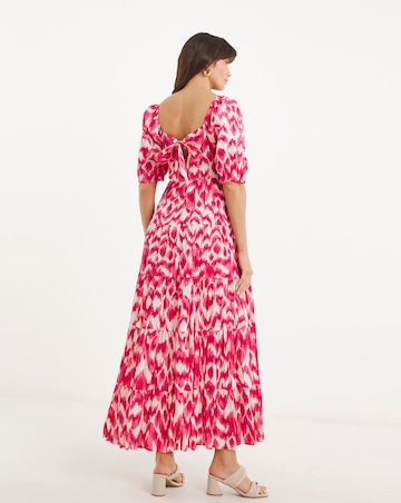 Pure Cotton Bow Back Tier Maxi Dress