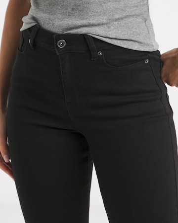 Simply Be Kim Black High Waist Super Soft Bootcut Jeans