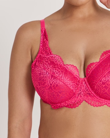 Pretty Secrets Mila Lace Full Cup Wired Bra (B-G) Pink