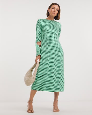 Whistles Crosshatch Print Minimal Dress