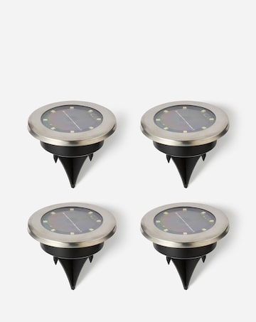 Stainless Steel Ground Solar Lights Set of 4