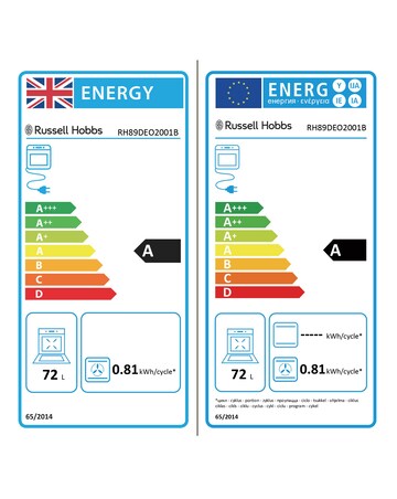 Russell Hobbs RH89DEO2001B/02 89cm High Built-In Double Oven Black Install