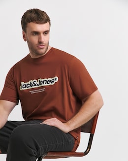 Jack &amp; Jones Vesterbro Logo T-Shirt - Brown