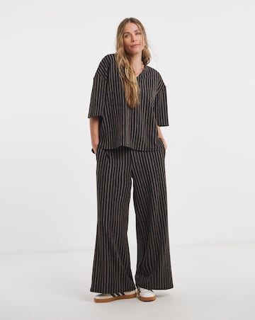 Textured Jersey Stripe Trouser