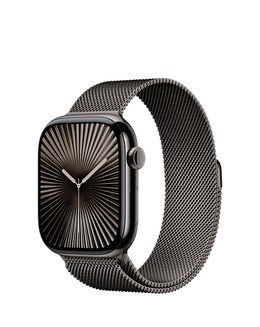 Apple Watch Series 10 GPS/Cellular 46mm Slate Titanium Case, Milanese Loop - S/M