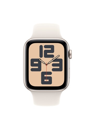 Apple Watch SE GPS 44mm Starlight Aluminium Case with Starlight Sport Band - S/M