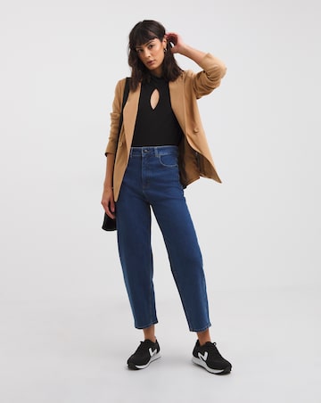 Black High Neck Long Sleeve Cut Out Detail Top