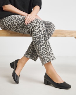 Heavenly Soles Catherine Low Block Heel Court Shoes - Extra Wide Fit (EEE)