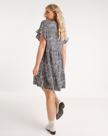 Ditsy Print Supersoft Frill Smock Dress