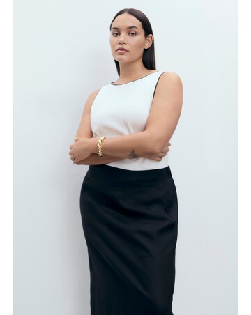 Mango Midi Satin Skirt
