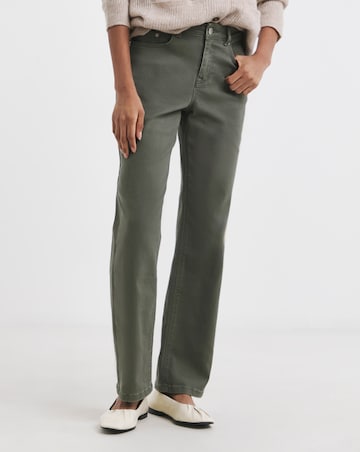 Khaki Straight Leg Jeans