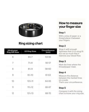 Ultrahuman Ring AIR Bluetooth Smart Ring - Air Silver - Size 8