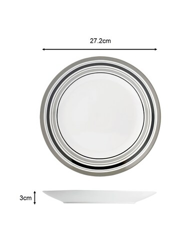 Waterside Brompton Grey 80 Piece Dinner Set