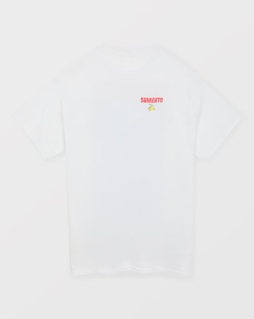 Simply Be White Sorrento Slogan T-Shirt