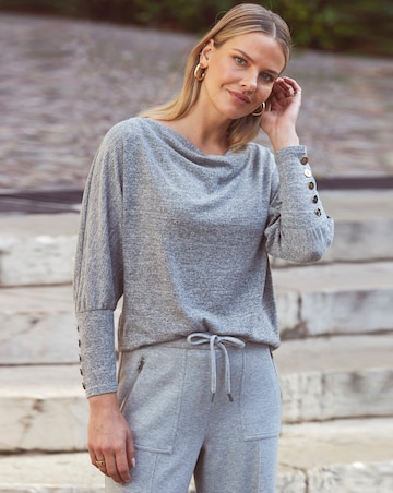 Sosandar Cowl Neck Long Sleeve Top