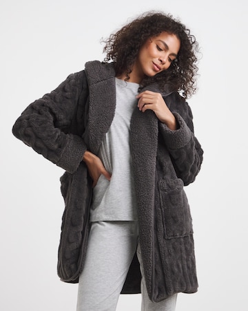 Pretty Secrets Cable Fleece Lounge Cardigan