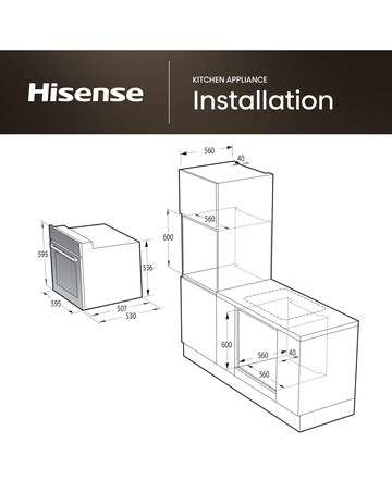 Hisense BI62220ABGUK Built-In Electric Single Oven Black