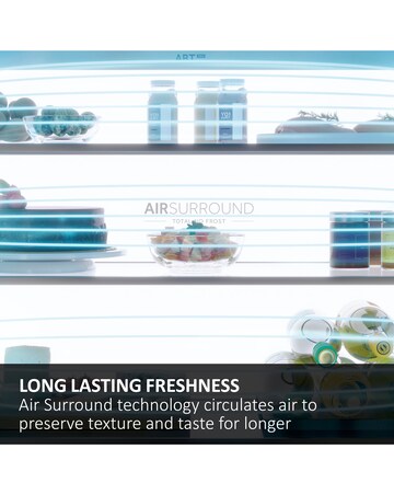 Haier HFR5719EWMP Total No Frost American Fridge Freezer Silver + Install