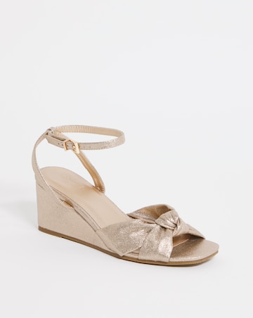 Joanna Hope Knotted Vamp Wedge Sandal - Wide Fit (E)