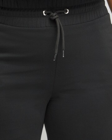 Black Cropped Wide Leg Joggers