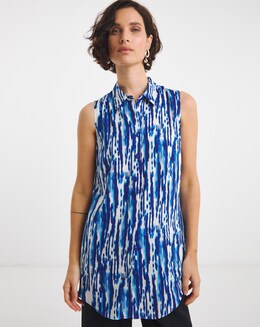 Dipped Back Sleeveless Shirt