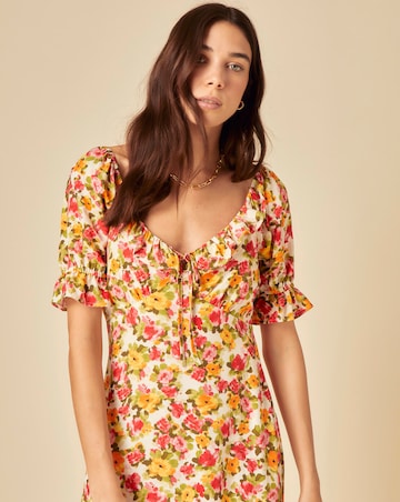 Nobody's Child Rye Midi Dress Franny Floral White