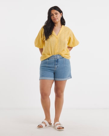 Soft Yellow Broderie Blouse