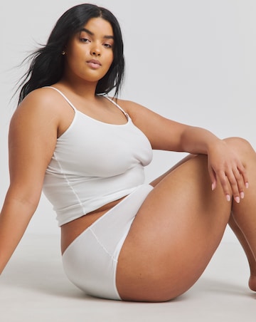 Pretty Secrets 4 Pack Value Cotton Full Brief Knickers -White