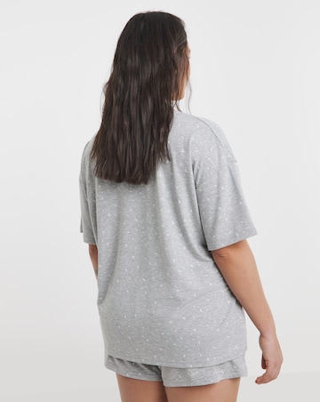 Pretty Lounge Moon & Star Print Pyjama Shortie Set