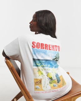 Simply Be White Sorrento Slogan T-Shirt