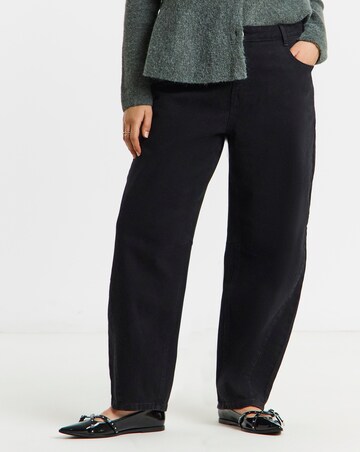 Simply Be Black Stretch Tapered Jeans