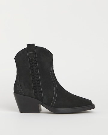 Lagoona Braided Suede Western Boots - Wide Fit (E)