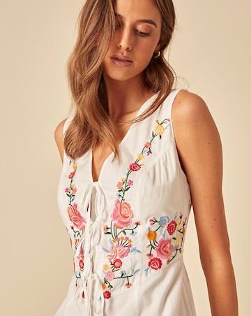 Nobody's Child Terra Midi Dress Embroidered