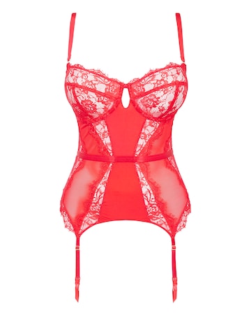 Figleaves Pulse Underwired Balcony Basque - Red