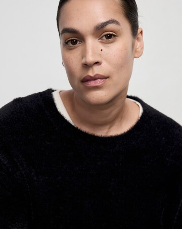 Mango Black Short Sleeve Jumper