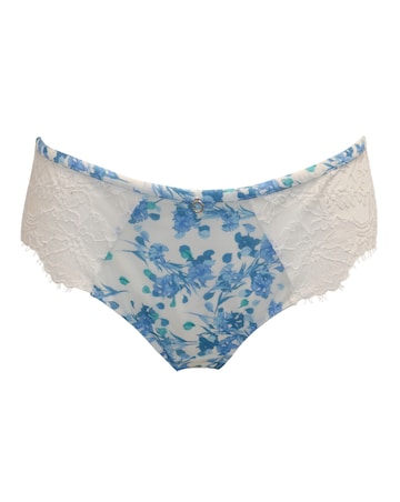 Pour Moi Bliss Brazilian Knicker Ivory/Blue Floral
