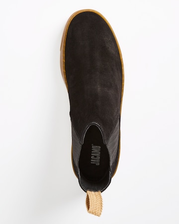 Black Premium Suede Chelsea Boot Standard Fit