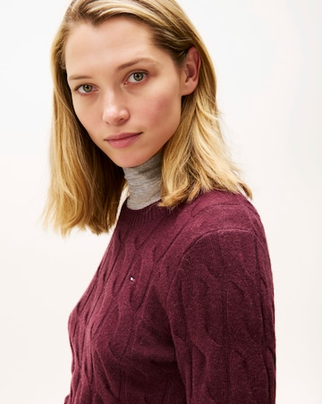 Tommy Hilfiger Soft Wool Cable Crew neck Long Sleeve Sweater