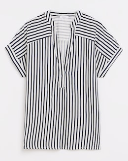 Linen Mix Tunic Top