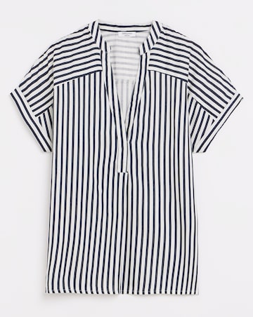 Linen Mix Tunic Top