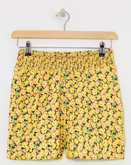 Floral Print Textured Shorts