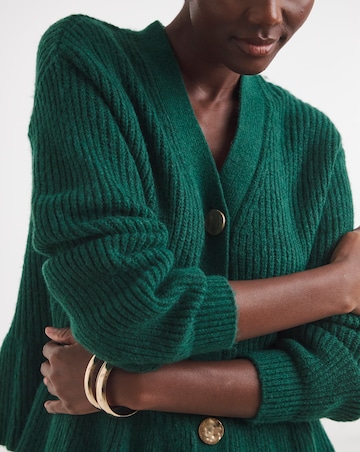 Peplum Knit Cardigan